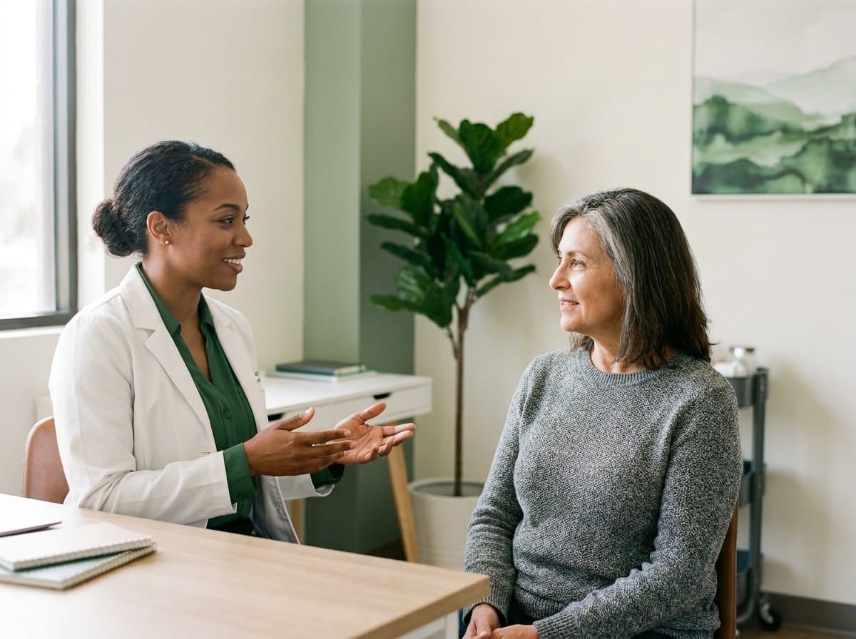 Endocrinologist in conversation with a patient at Frontline Healthcare Endocrinology